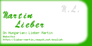 martin lieber business card
